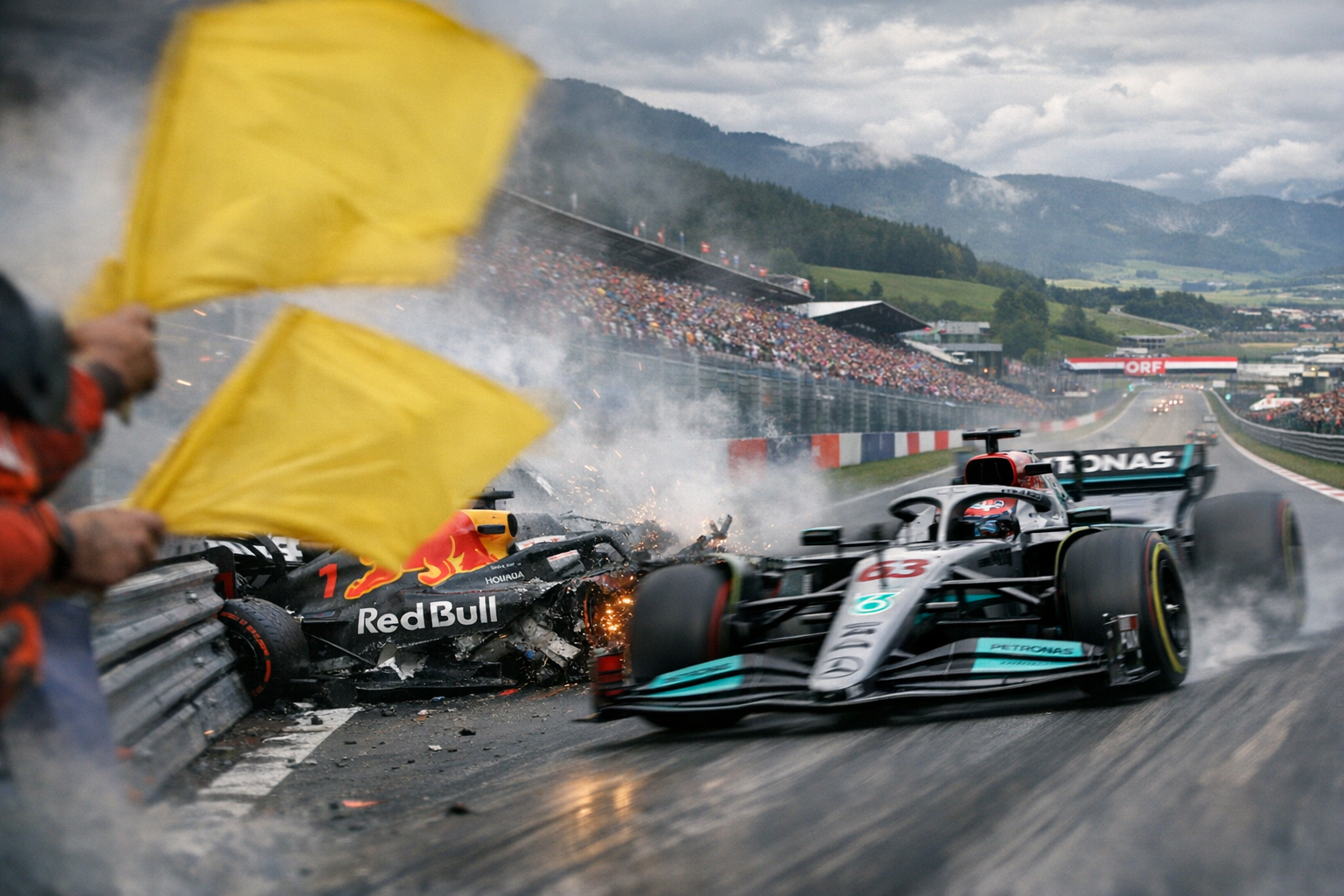 Pole Position Scandal—Russell Wins After Verstappen Crash Drama