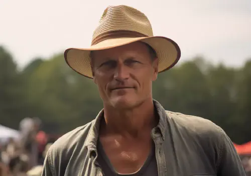 You won't believe what Woody Harrelson was caught wearing on his head!