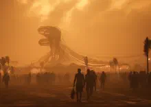 Burning Man Chaos Ignites: Extravagant Revelers Seek Solace Amidst a Roaring Sandstorm!