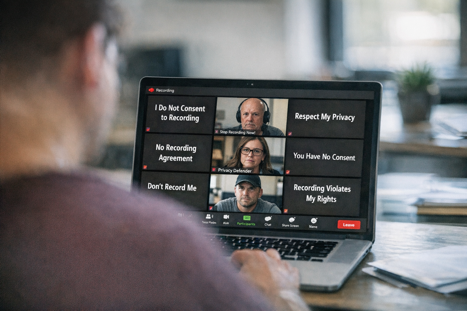 Tech Bros Weaponize Zoom Names in Recording Revolt