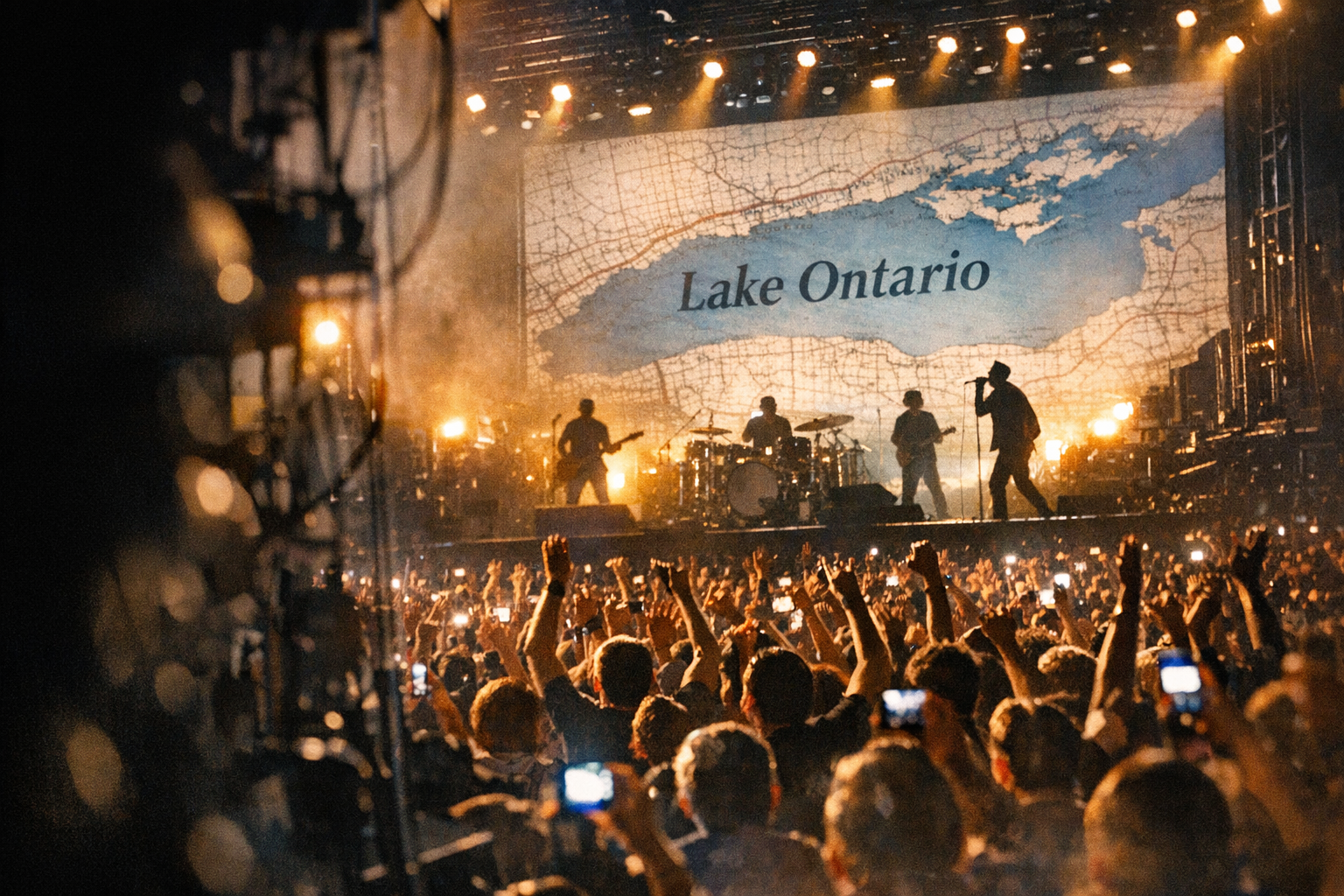 Canadian Rockers Lead 16,000 in Defiant Trump Taunt