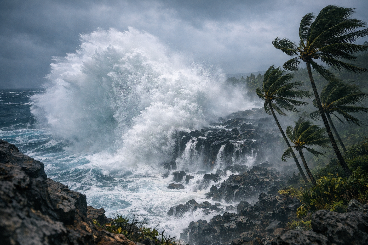 Hurricane Lowell Unleashes Monster Waves on Paradise